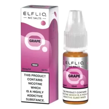 Grape Elfliq Nic Salt Elf Liq E-Liquid 5mg, 10mg, 20mg – 5pks, 10pks & 20pks