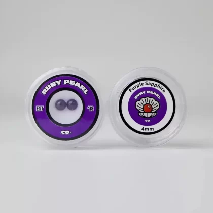 Ruby Pearl Co- 4mm Purple Sapphire 2 Pack