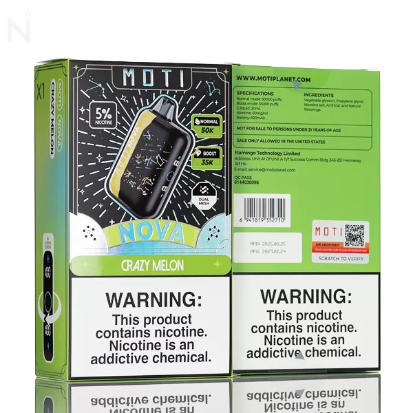 Moti Nova 50K 50,000 Puffs Disposable Vape - Blue Razz Ice - Image 3