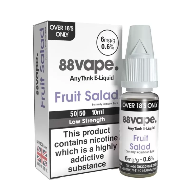 Fruit Salad (Rainbow Burst) E-Liquid Anytank Series by 88vape (10ml) - 6mg