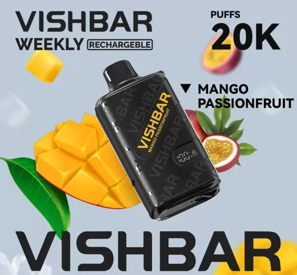 Vishbar Weekly Rechargeable Disposable Vape (20,000 Puffs) - Mango Passionfruit / 50 mg - Image 2