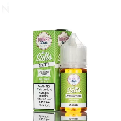 Dinner Lady Salt - Apple Crumble Custard - 30ml - 25mg