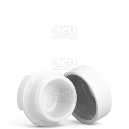 GROW PACK SUPPLY | Child Resistant White Glass GPS Easy-Grip Concentrate Containers and Matte White Cap | 28mm – 9mL – 320 Count