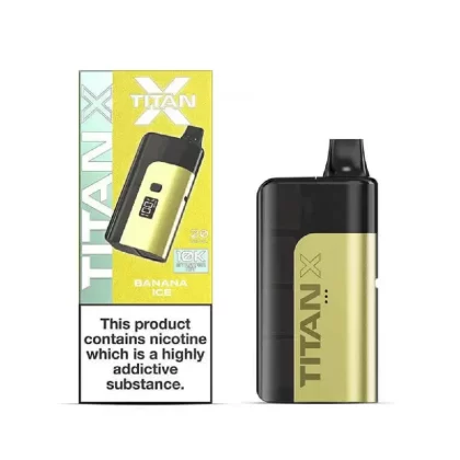 Titan X Prefilled Pod Kit Banana Ice - Nicotine Strength#20mg (F0F5C9)