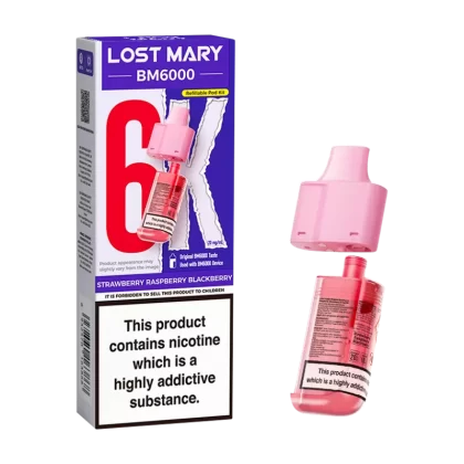 Strawberry Raspberry Blackberry Lost Mary BM6000 Refill Pack - Vapeshop Co