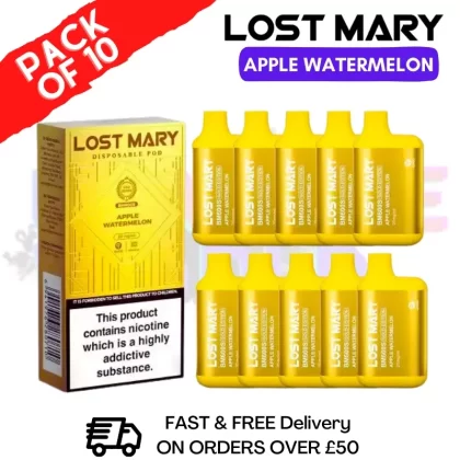 Apple Watermelon – Lost Mary GOLD Box of 10
