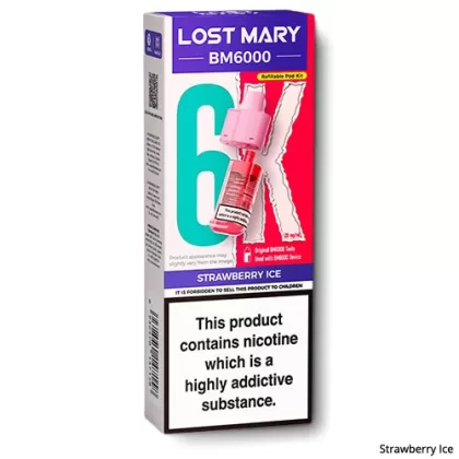 Strawberry Ice BM6000 Refill Pods by Lost Mary - 10 mg/ml