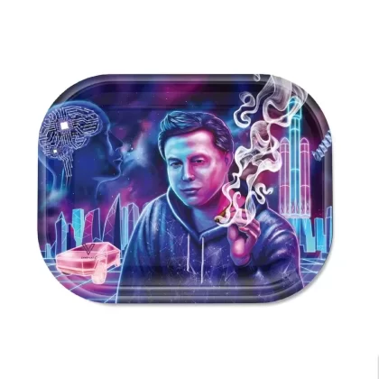 V Syndicate Space X-Hale Metal Rolling Tray - Length#7 Inches>10.5 Inches
