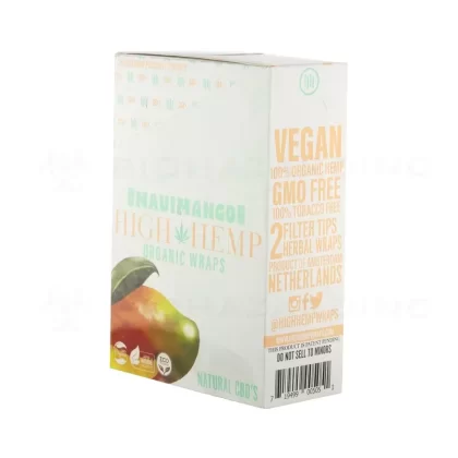 High Hemp | Organic Hemp Blunt Wraps | 100mm – Maui Mango – 25 Count