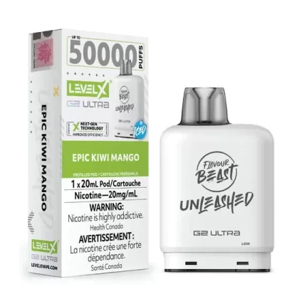 Level X Unleashed G2 Ultra Pod 20mL – Epic Kiwi Mango Iced