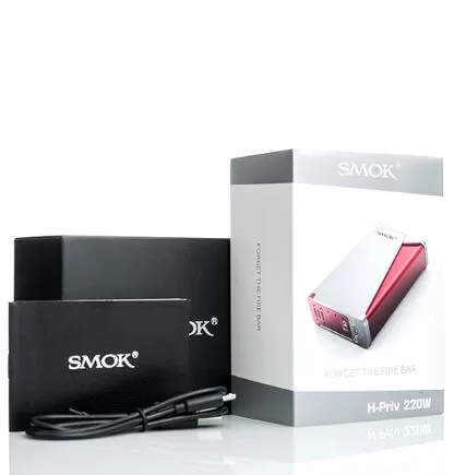 SMOK H-PRIV 220W TC Mod Kit by dual 18650 Batteries - Black - Image 2