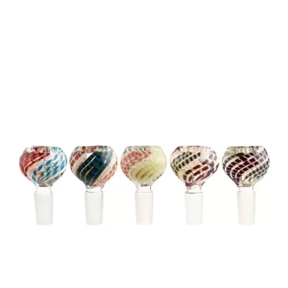 Bowl | Lattacino Swirl Bowls | 14mm – Assorted Colors – 5 Count