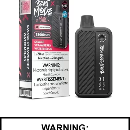 Savage Strawberry Watermelon Iced Flavour Beast Beast Mode Max Disposable Vape