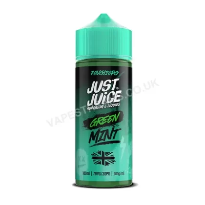 Just Juice Green Mint E-Liquid Shortfill - Vapestreams Co