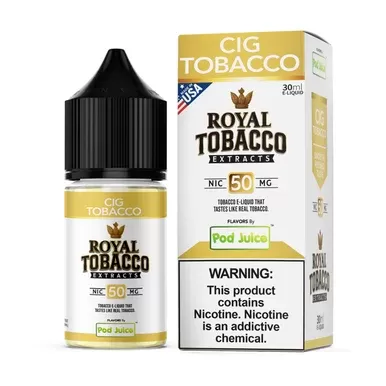 Cig Tobacco Pod Juice x Royal Tobacco Extracts Salts 30mL