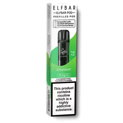 Spearmint Elfbar 600 Prefilled Pods - Ecigarettedirect Co