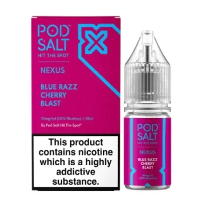 Pod Salt Nexus Blue Razz Cherry Blast 10ml Nic Salt Eliquid