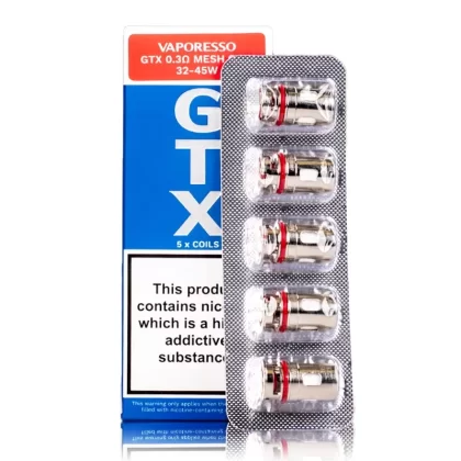 GTX Coils - .2 Mesh (45-60w) 5 pack, .3 Mesh (32-45w) 5 Pack