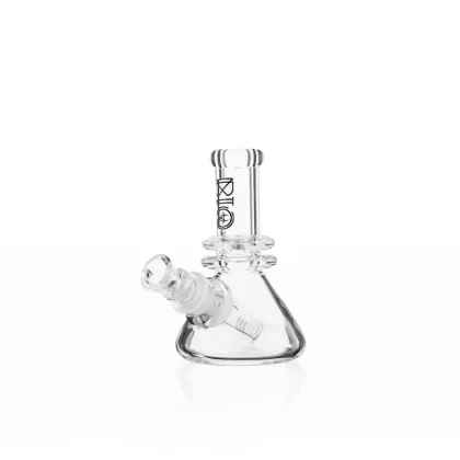 BIO Glass | Mini Heavy Duty Colored Logo Beaker Water Pipe | 5″ – 14mm – Various Colors