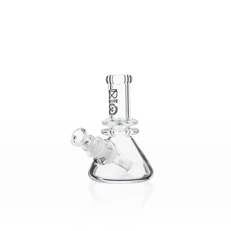 BIO Glass | Mini Heavy Duty Colored Logo Beaker Water Pipe | 5″ – 14mm – Various Colors