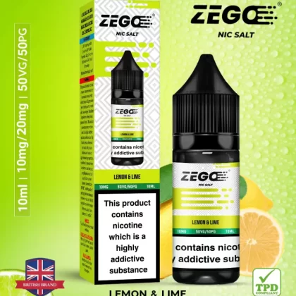Zego Lemon Lime Nic Salt Vape Juice - 10 Pack - 10mg