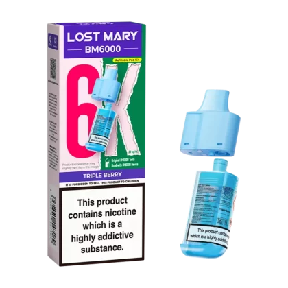 Triple Berry Lost Mary BM6000 Refill Pack - 20mg - Vape Product