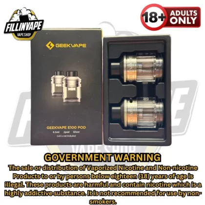 Geekvape E100 Replacement Empty Pod Tank - 1pc / Black