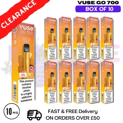 Tropical Coconut Blend (10MG) – VUSE GO 700Puff Box of 10
