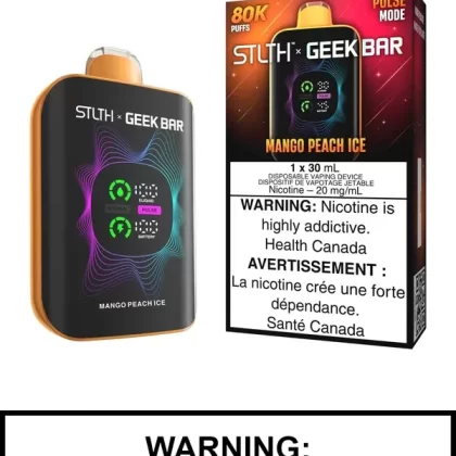 Mango Peach Ice STLTH x Geek Bar 80K Disposable Vape