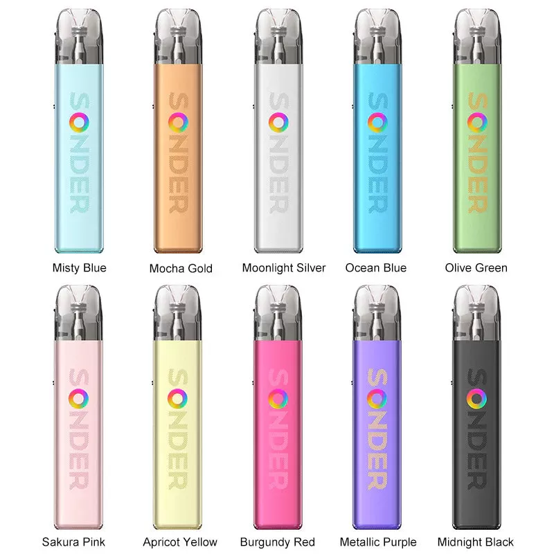 Geekvape Sonder Q2 30W Pod System Kit - Apricot Yellow, Burgundy Red (8E7347) - Image 2