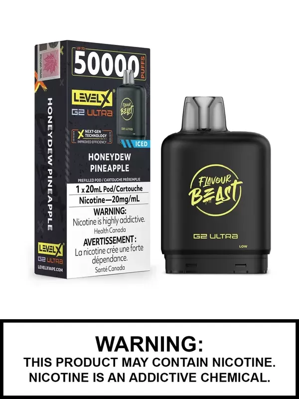 Honeydew Pineapple Iced Flavour Beast Level X Ultra Pods
