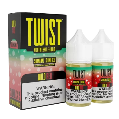 TWIST Nicotine Salt E-Liquid - Wild Red - 60ML E-Liquid (Twin 30ML Pack)