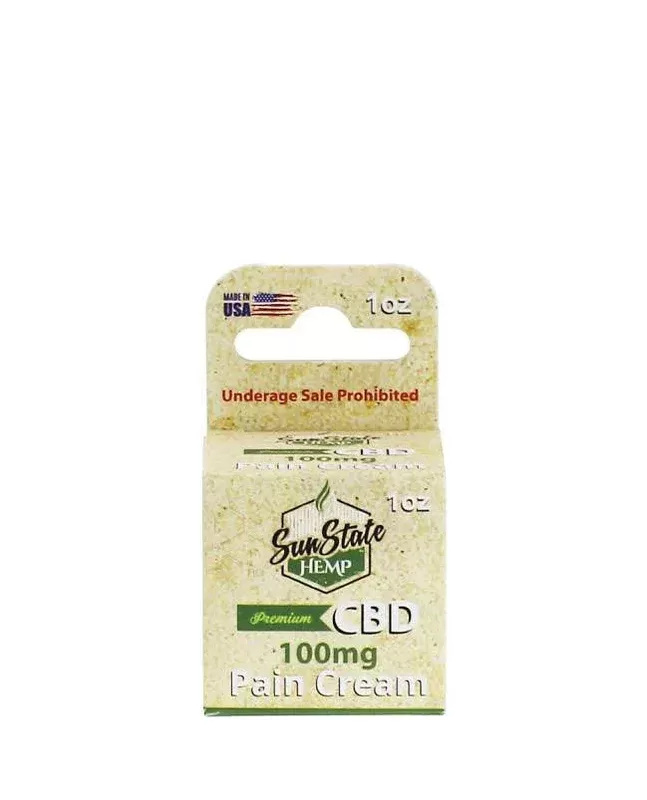 SunState Hemp CBD 1oz Pain Cream 100mg - Ecigdepot