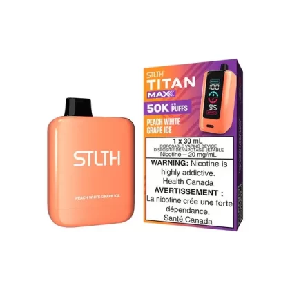 STLTH Titan Max Disposable Vape – 50k Puffs – Peach White Grape Ice