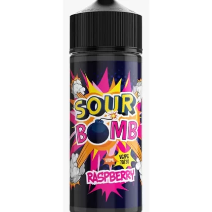Sour Bomb Raspberry E Liquids 120ml - 0mg