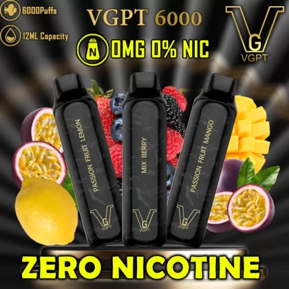 VGPT Disposable Vape Zero Nicotine - Peach Mango Watermelon / 0 mg