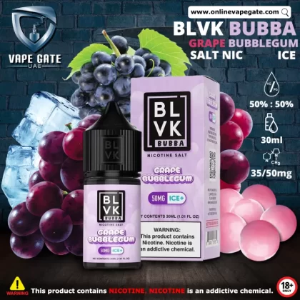 GRAPE BUBBLEGUM ICE - BLVK BUBBA SALTS - 30ML - 50 mg / 30 ml