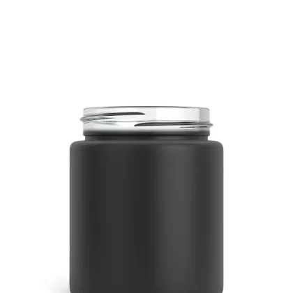 Straight Sided Matte Black Glass Jars | 53mm – 5oz – 32 Count