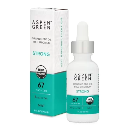 Aspen Green Strong Organic Full Spectrum CBD Oil – Mint - Vape Store