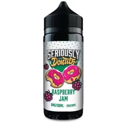 Raspberry Jam Shortfill E-Liquid Seriously Donuts Series by Doozy Vape Co (100ml) - 0mg