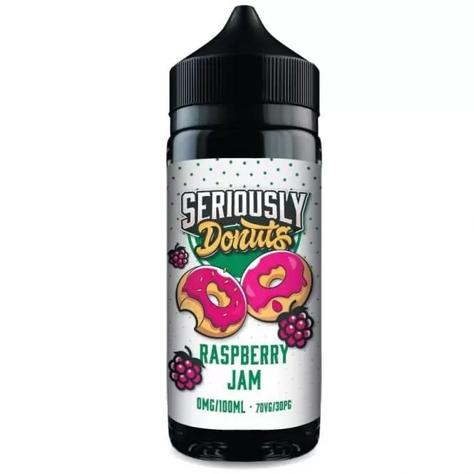 Raspberry Jam Shortfill E-Liquid Seriously Donuts Series by Doozy Vape Co (100ml) - 0mg