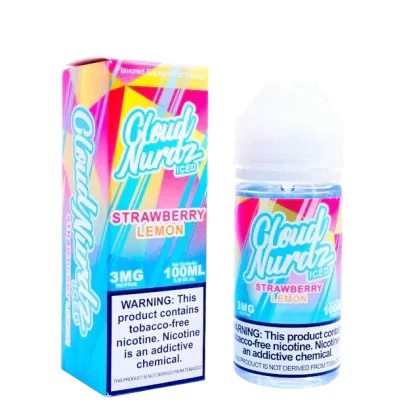 Cloud Nurdz ICED E-Liquid No Nicotine Vape Juice 100ml (Strawberry Lemonade Iced)