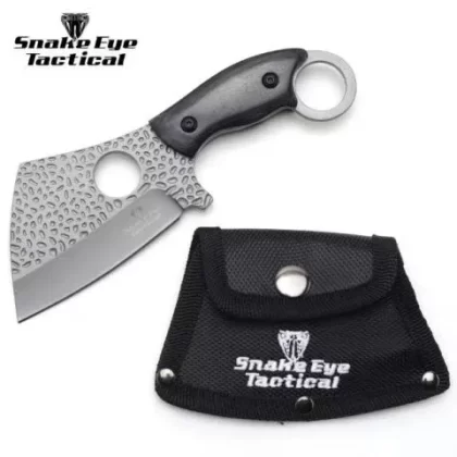Snake Eye Tactical Clever Style Fixed Blade Hunting Knife 7″ - Color#Gray>Gold (DA34E2)