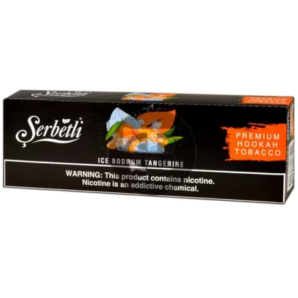Serbetli Premium Hookah Tobacco 10 packs of 50g Ice Bodrum Tangerine - Ejuicewarehouse