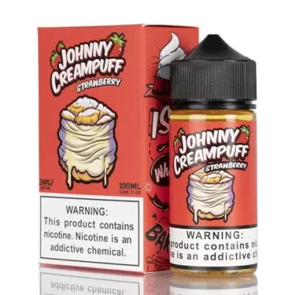 JOHNNY CREAMPUFF – STRAWBERRY BY TINTED BREW JUICE CO – 100ML – 3MG