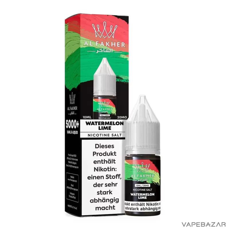 Al Fakher Liquid – Watermelon Lime - 20mg/ml - Image 3