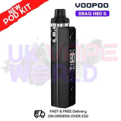 Black VooPoo Drag H80 S Pod Kit