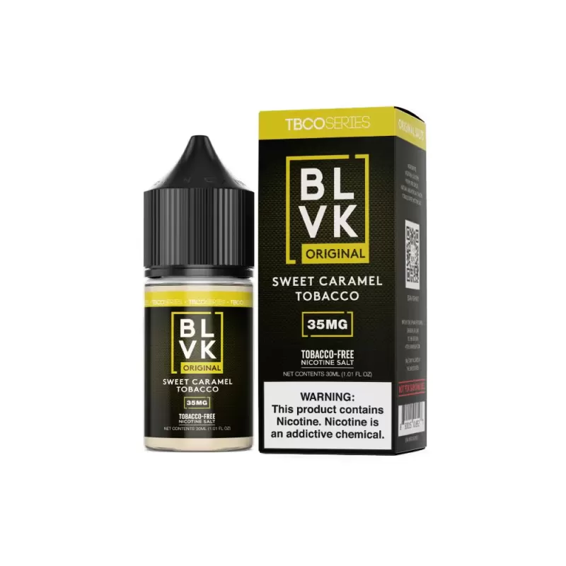 BLVK SALT - TBCO Series - Caramel (Sweet Tobacco) - 30ML E-Liquid - 35MG