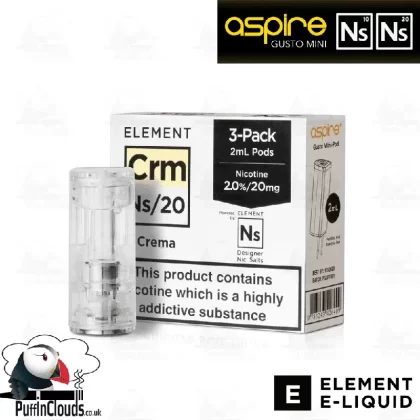 Element Crema Gusto Mini Pods NS10 & NS20 (3 Pack)