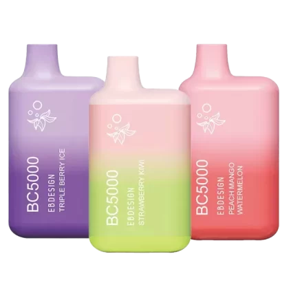 Elf Bar BC5000 Sampler Pack: Triple Berry Ice, Strawberry Kiwi, and Peach Mango Watermelon